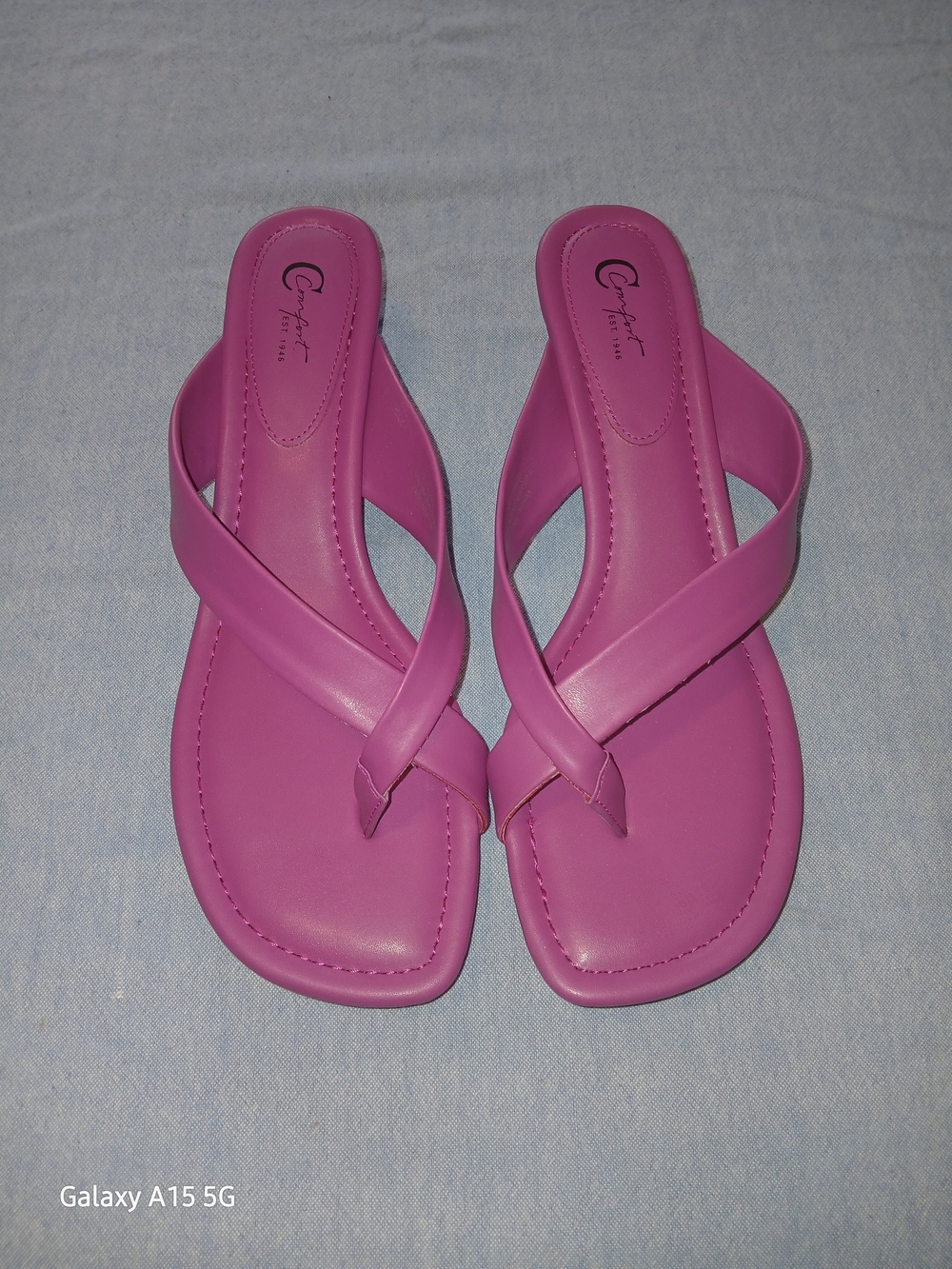 Comfort brand heeled thong sandals